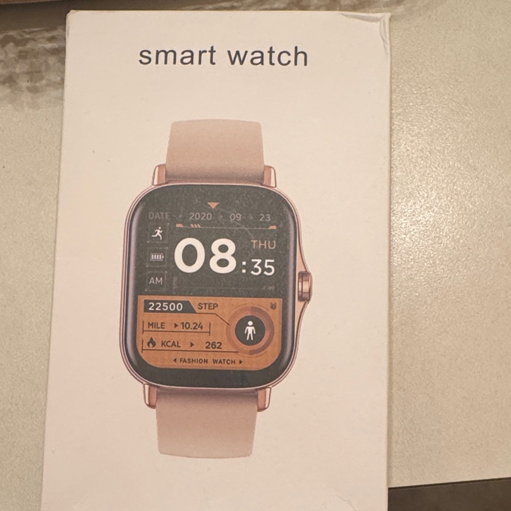 Smart Watch with Beige Strap
